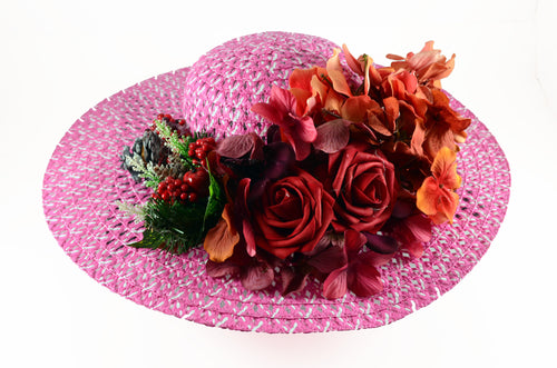 Cala Burgundy Rose Hat