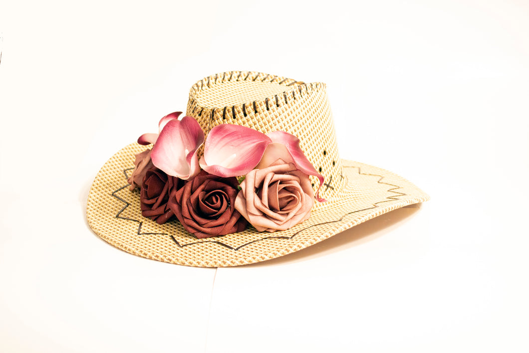 Dellia Nude Roses Hat